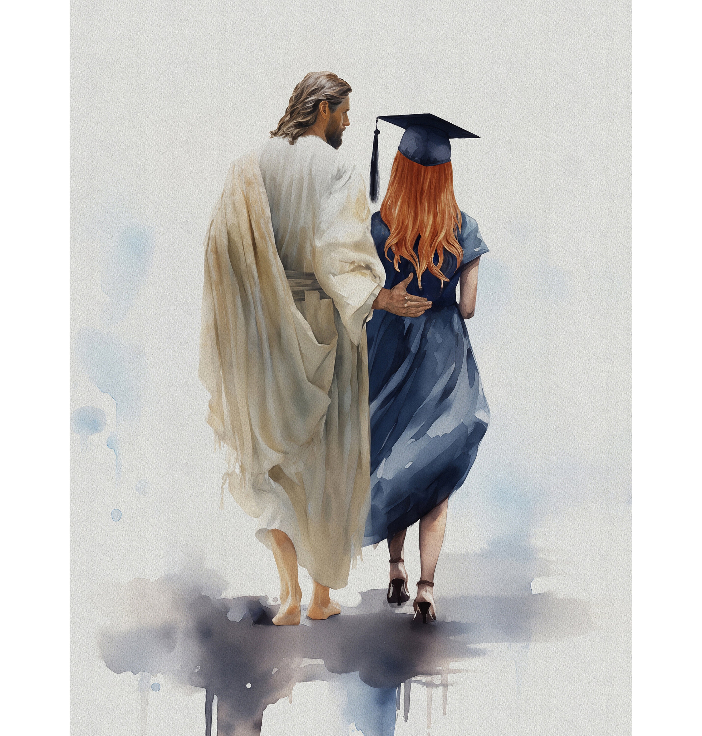 Regalo de graduación cristiano para ella, Jesús personalizado, Pintura de  arte de graduación de chica jengibre roja, Arte de pared cristiano,  Impresión digital imprimible, DESCARGA DIGITAL - Etsy México, image size:2862x3000