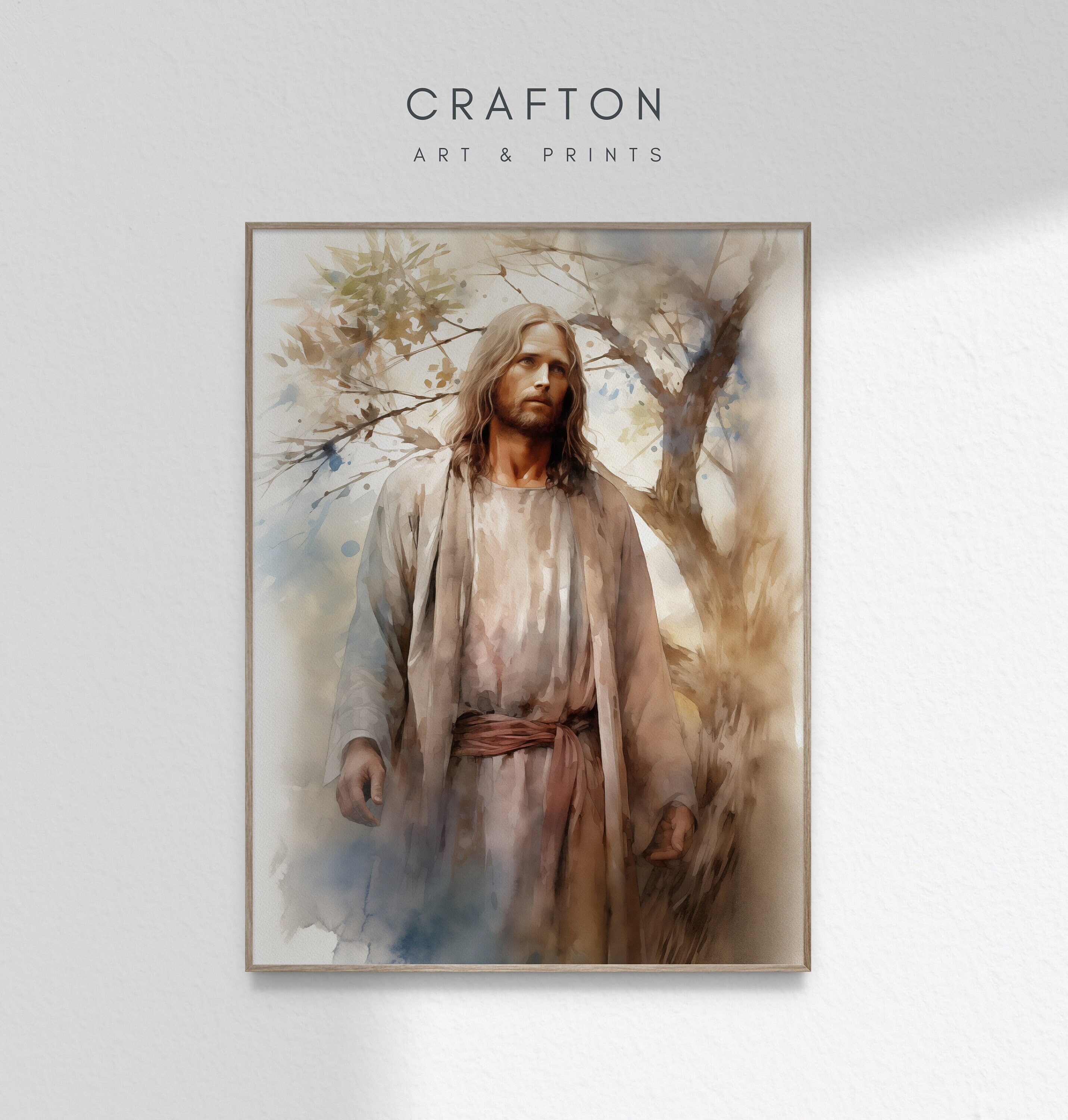 Jesus Christ In The Garden Of Gethsemane Sacred Picture Poster - 8x11 Inch Religious Wall Art 7 thumbnail image