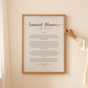 CFP chartered Steuerplaner Gebetsgeschenk für Steuerplaner Christian Gebetsgeschenk Wand Kunst Druck druckbare DIGITAL DOWNLOAD