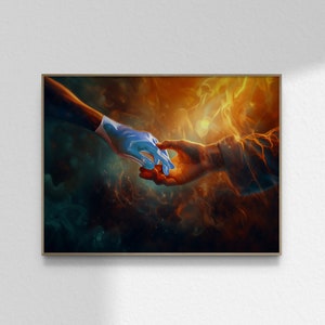 Hand of Jesus, Christian Gift for Nurse Doctor EMT Christian Art, Healing Wall Art Painting Wall Print Poster Printable DIGITAL DOWNLOAD