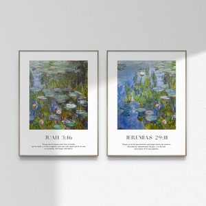 Arte Cristiano Español Juego de 2 Dos Carteles Versículo Bíblico Arte Escrituras Cartel de Citas Bíblicas Cartel DESCARGA DIGITAL SOLAMENTE