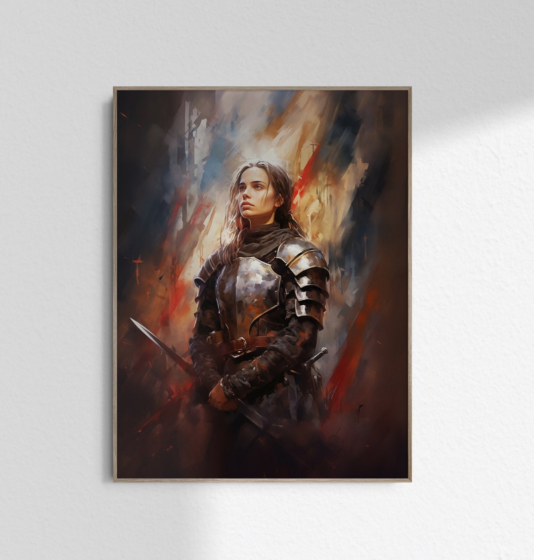 Catholic Ritual Armor St Joan of Arc Print Put on the Full Armor of God Gift for Girls ...