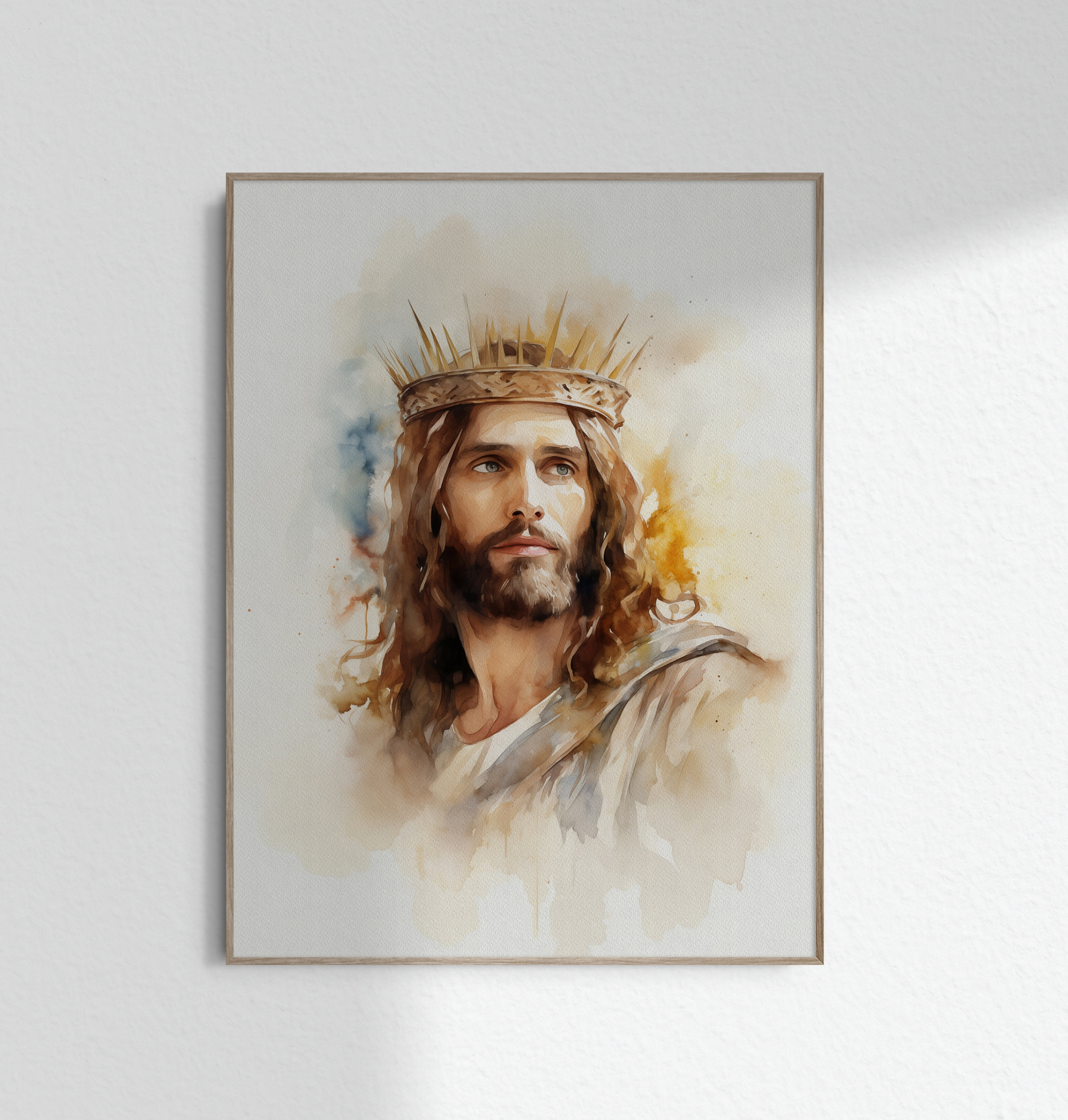 イエスは王です 王の王イエスのアート 王冠をつけたイエス キリスト教