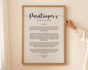 Paratrooper's Prayer Metal Print on Reclaimed Wood Frame-la Prière