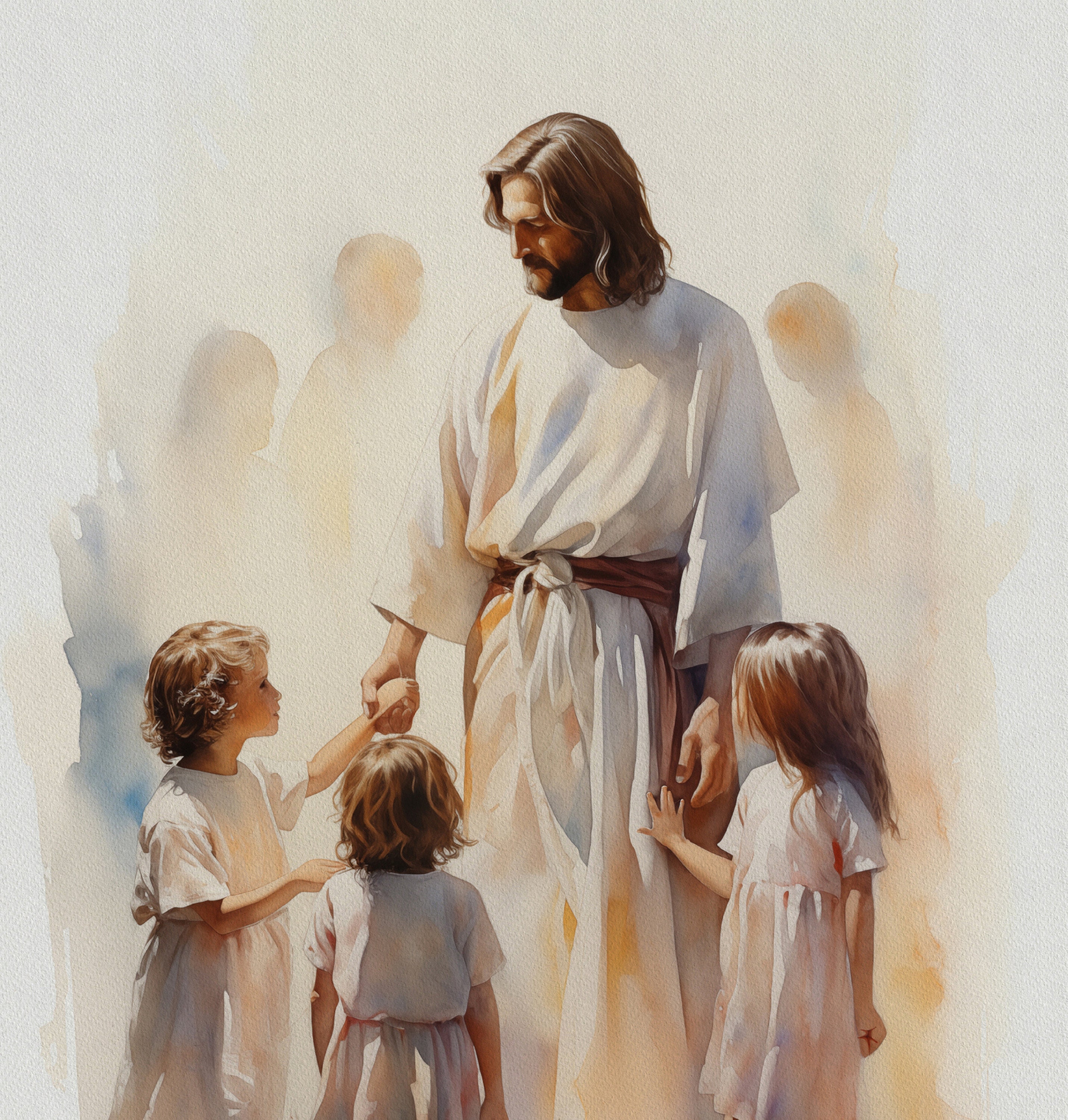 子どもたちを私のところに来させなさい アート イエス・キリストと