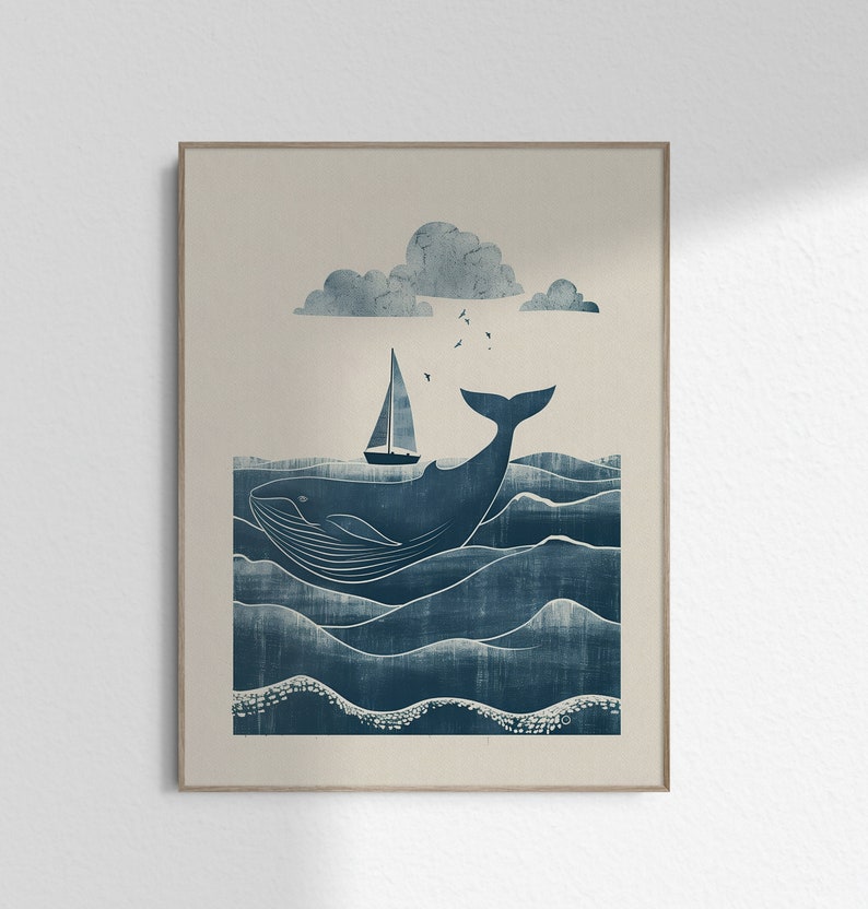 Christian Nursery Wall Art Jonah and the Big Fish Art Jonah and the ...