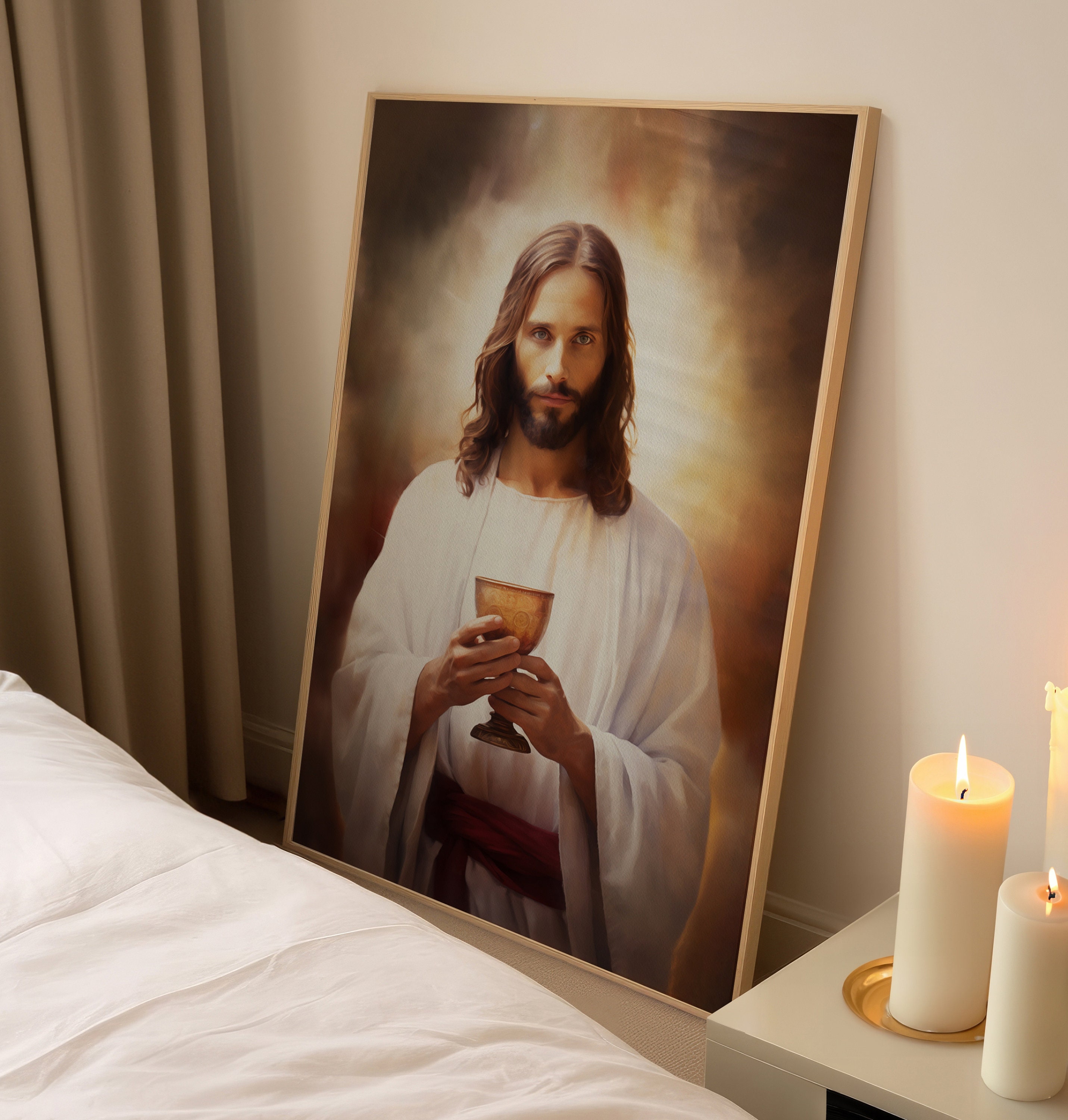 Jesus and Eucharist Art Catholic Wall Art King of Kings Art Jesus is ...