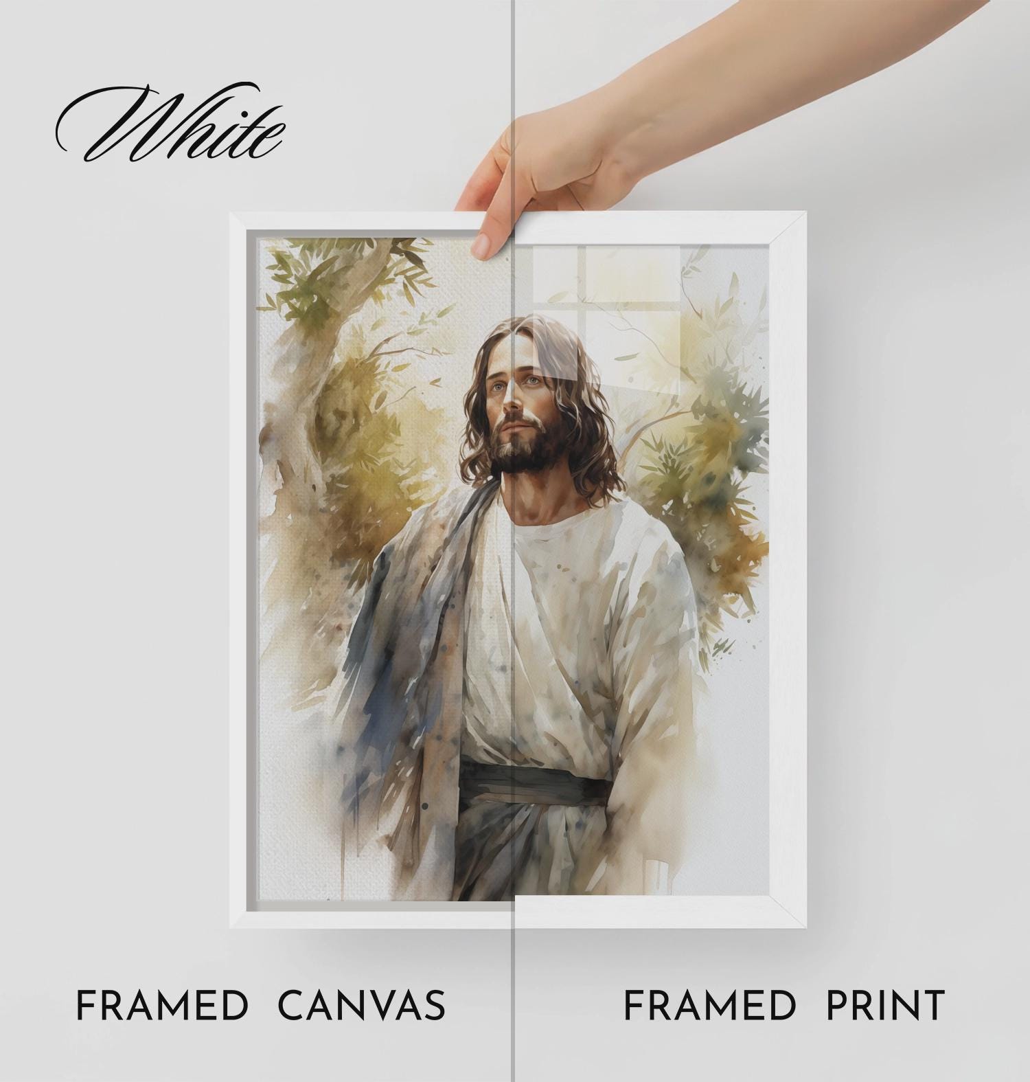 オリジナルB2キリスト額装絵画ポスター Amazon.co.jp: Fchen art Heart of Jesus 絵画ポスター キリスト教の神