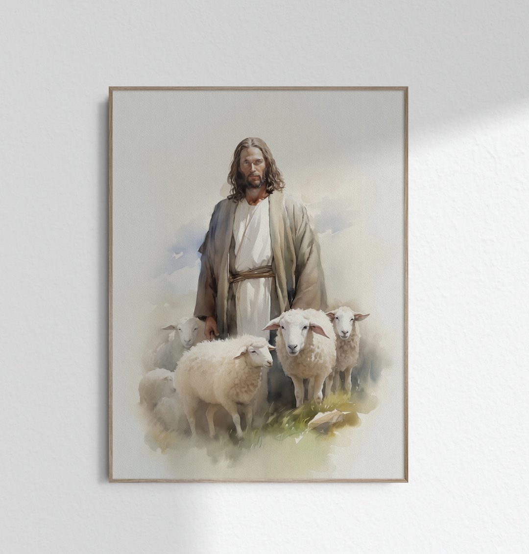 羊とイエス 羊とキリスト 善き羊飼いのアート 迷える羊 イエスは99匹の