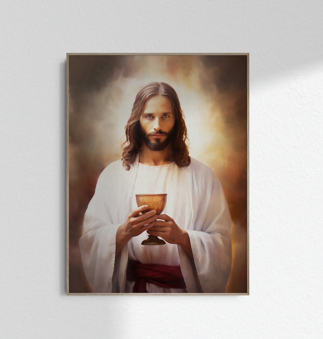 Jesus and Eucharist Art Catholic Wall Art King of Kings Art Jesus is ...
