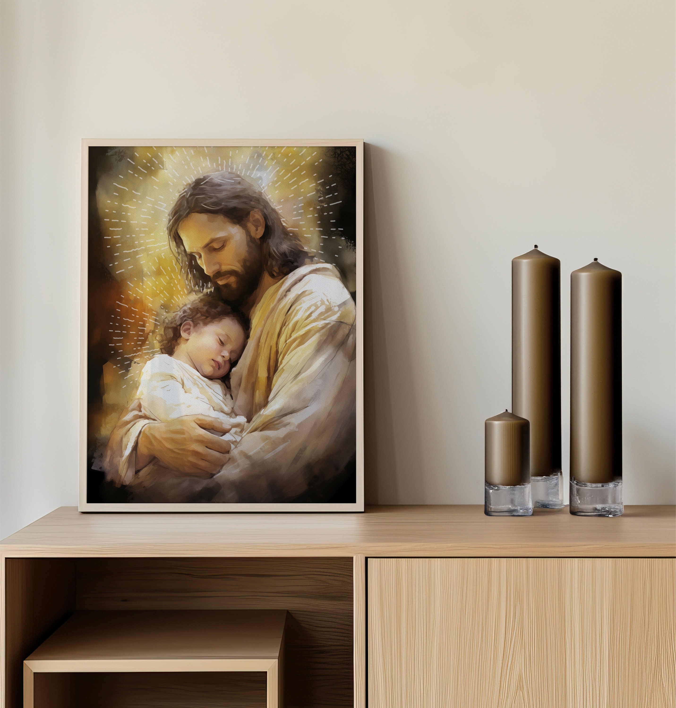 聖ヨセフと幼子イエスのアート 聖ヨセフのアート カトリックの父への