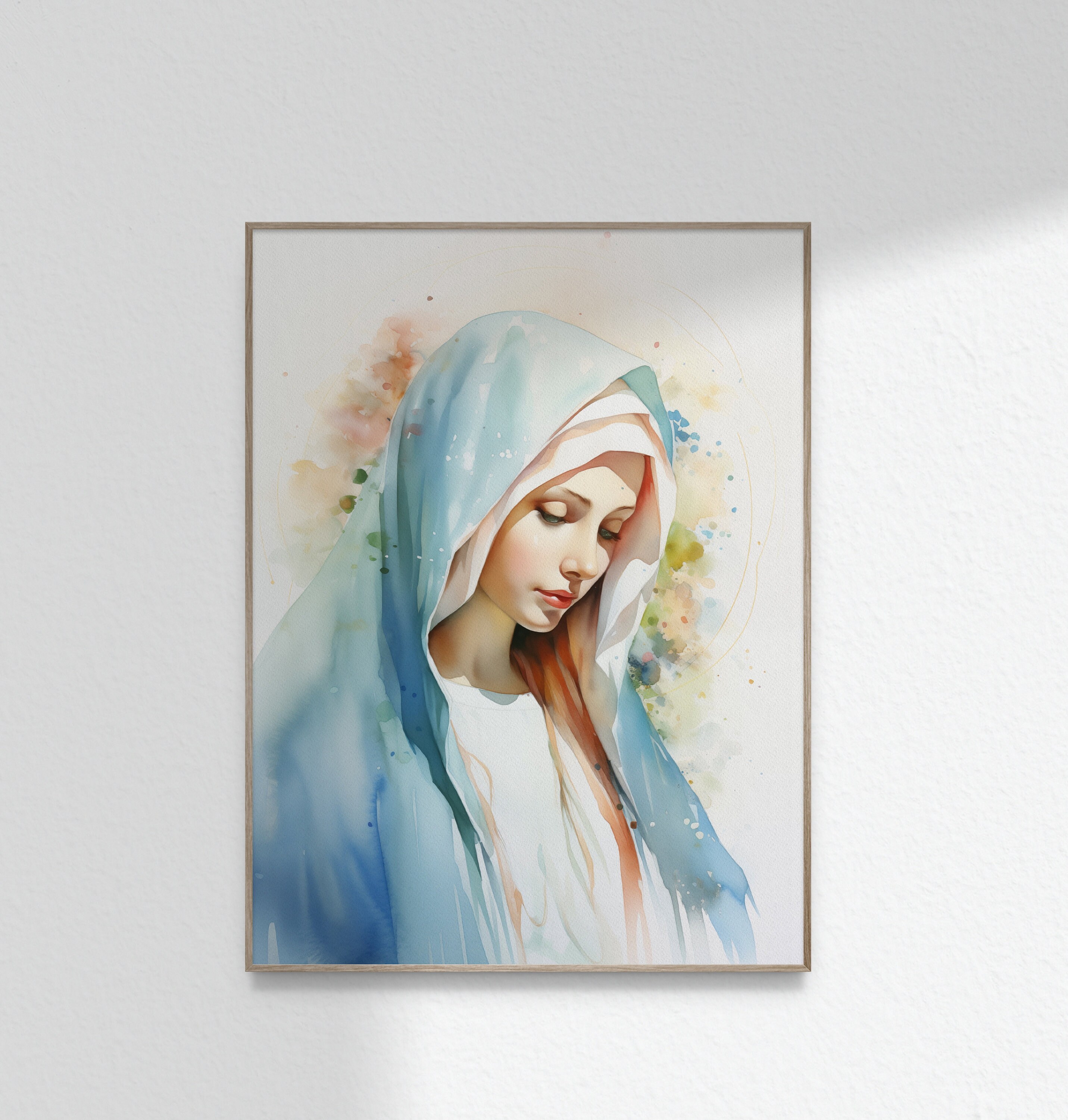 絵画　マリア様　？ 最安値級価格 Amazon.co.jp: ARTZGX カトリック キャンバス 聖母