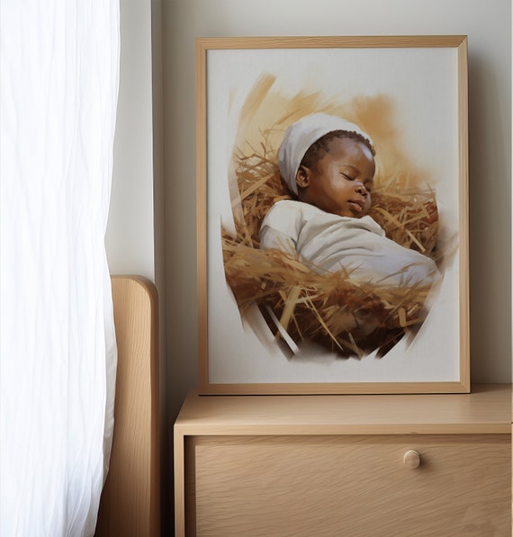 Stupell Industries 'Away In A Manger' Musical Script Canvas Wall Art, 17x17 Inches, Tan