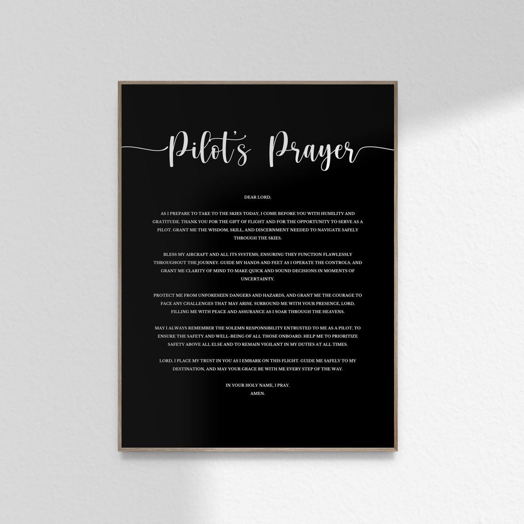 Pilot's Prayer Keychain - Meaningful Aviation Gift For Pilots & Plane Lovers