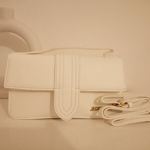 White medium crossbody shoulder bag