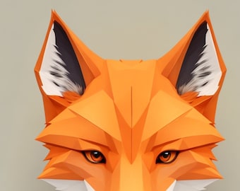 Digital Art | Geometric Fox | Fox Art Print | Fox Artwork | Fox Wall Art | Fox Art | Fox Print | Fox Wall Decor | Digital Prints