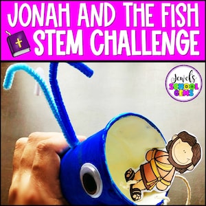 Jonah and the Whale Bible Lessons for Children | Bible Stories STEM Activities and Challenge | Sunday School Lesson | Homeschool Printables