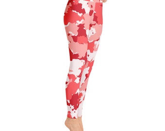 Fitness & Yoga Leggings - Red camo