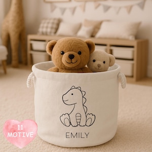 Personalisierter Aufbewahrungskorb für Kinder, Spielzeugkiste, Aufbewahrung für Spielzeug, Geschenk zur Geburt, Babygeschenk