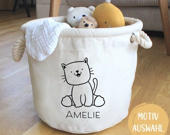 Personalized storage basket for toys | Personalized children's room decoration | Storage for toys | Personalized basket