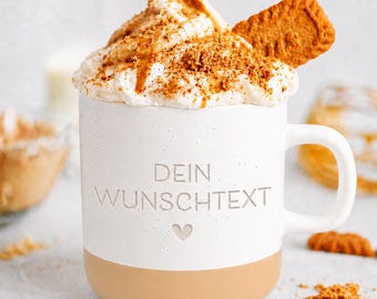 Personalisierte Tasse mit Wunschtext | Tasse mit Name & Spruch | Gravierte Keramiktasse | Geschenk mit eigenem Text