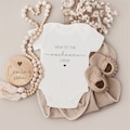Baby bodysuit New to the Crew short sleeve with name personalizable | Announce pregnancy | Baby | Birth | Baby gift | Birth gift