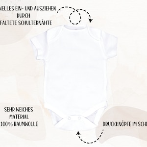 Mini Nachname Babybody kurzarm mit Name personalisierbar Schwangerschaft verkünden Baby Geburt Babygeschenk Geburtsgeschenk Bild 4