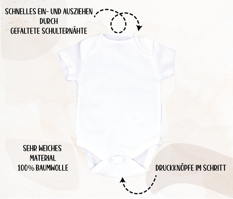 Mini Nachname Babybody kurzarm mit Name personalisierbar Schwangerschaft verkünden Baby Geburt Babygeschenk Geburtsgeschenk Bild 4