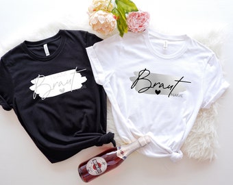 JGA T-Shirt personalisiert mit Name | personalisiertes JGA Shirt | Braut T-Shirt | JGA Feier | Junggeselinnenabschied |Brautjungfer Geschenk