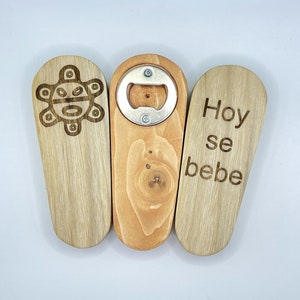 Customize Handmade bottle opener / personalized bottle opener / abridor de botella personalizados / abridor de madera hecho a mano