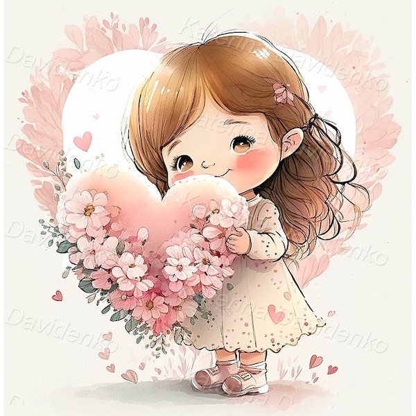 Cute Cartoon Little Boys and Girls Standing in a Row, Isolated ...