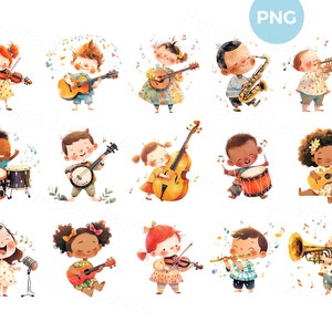 Instrumentos musicales de dibujos animados png imágenes