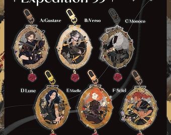 Unofficial Expedition 33 Gold Foil Acrylic Charm | Rose Gold linked accessories