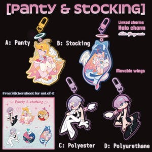 Panty & Stocking Charms | Unofficial merch | linked charms