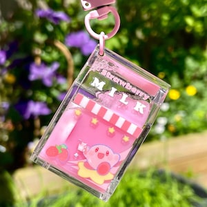カービィ ミルクカートン ストロベリーキーホルダー（リキッド）