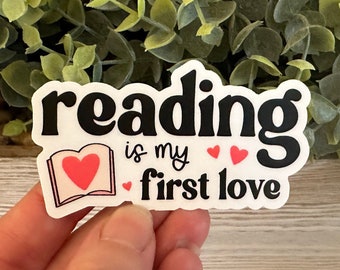 Reading Sticker, Book Lover Gift, Waterproof Sticker, Bookish Merch, Gift for Reader, Reading is My Love Language, Librarian Sticker