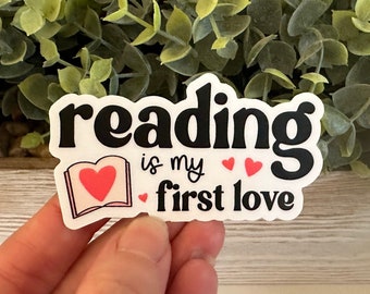 Reading Sticker, Book Lover Gift, Waterproof Sticker, Bookish Merch, Gift for Reader, Reading is My Love Language, Librarian Sticker