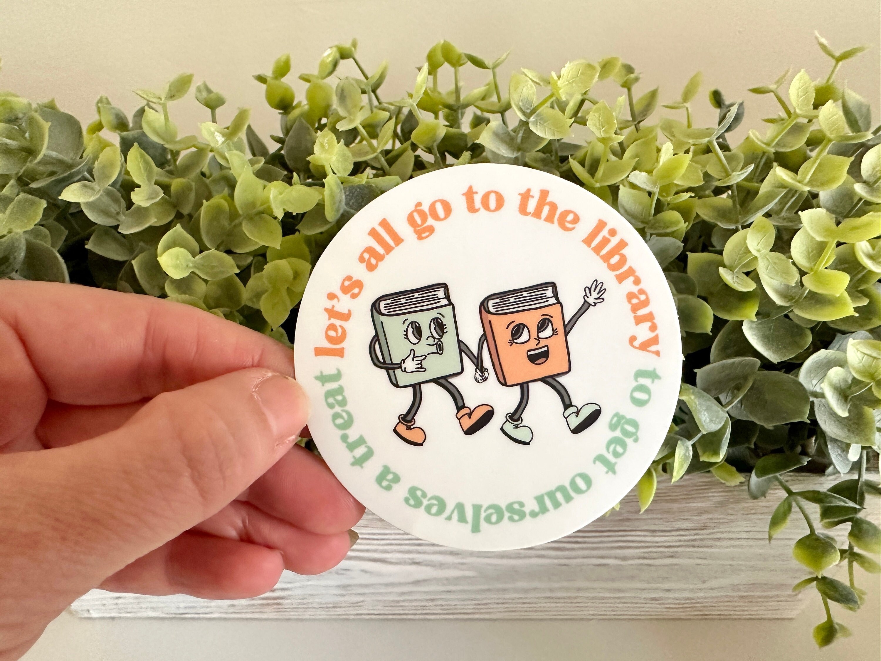 Library Sticker Sign Book Sticker, Library Sticker, Waterproof Vinyl Decal, Bookish Merch ...