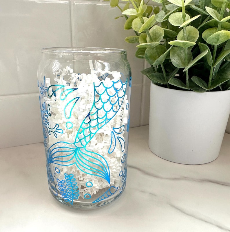 cute glass cup with lid