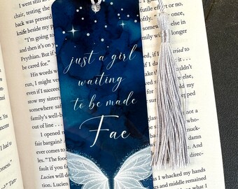 Faerie Bookmark with Tassel, Romantasy Reader Gift, Bookish Gifts for Women, Romance Book Gifts, Spicy Bookmark, for Fantasy Book Reader