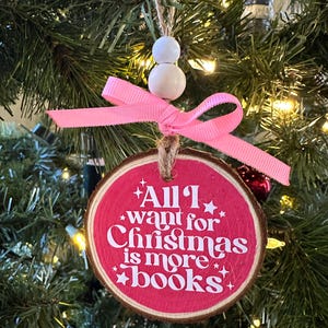 Bookish Ornament, Bookish Christmas Ornament, Book Club Gift, Reader Gift, Stocking Stuffer for Reader, Book Lover Gift, Librarian Gift