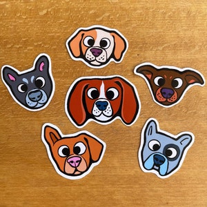 6 Stück Dumme Hund Sticker Set | für Kinder, Journal, Scrapbook, Notizbuch, Planer Dekoration, Laptop Aufkleber |