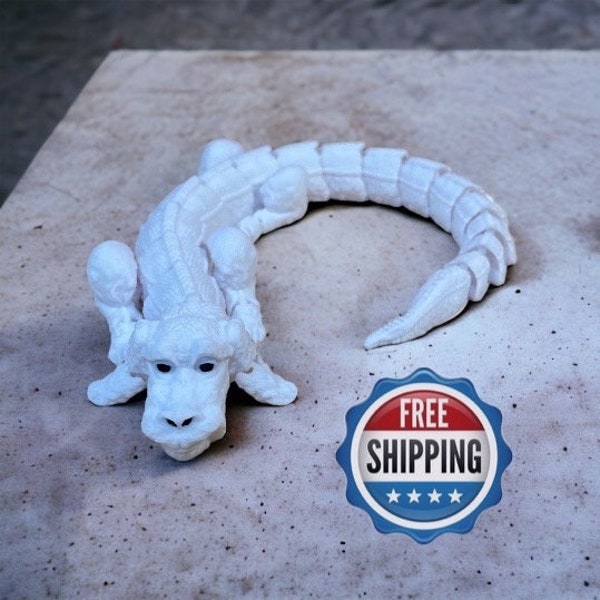 16.5" Falkor Articulated 3D Printed Toy by Hex3D Inspired by The Neverending Story - Free Shipping in U.S.