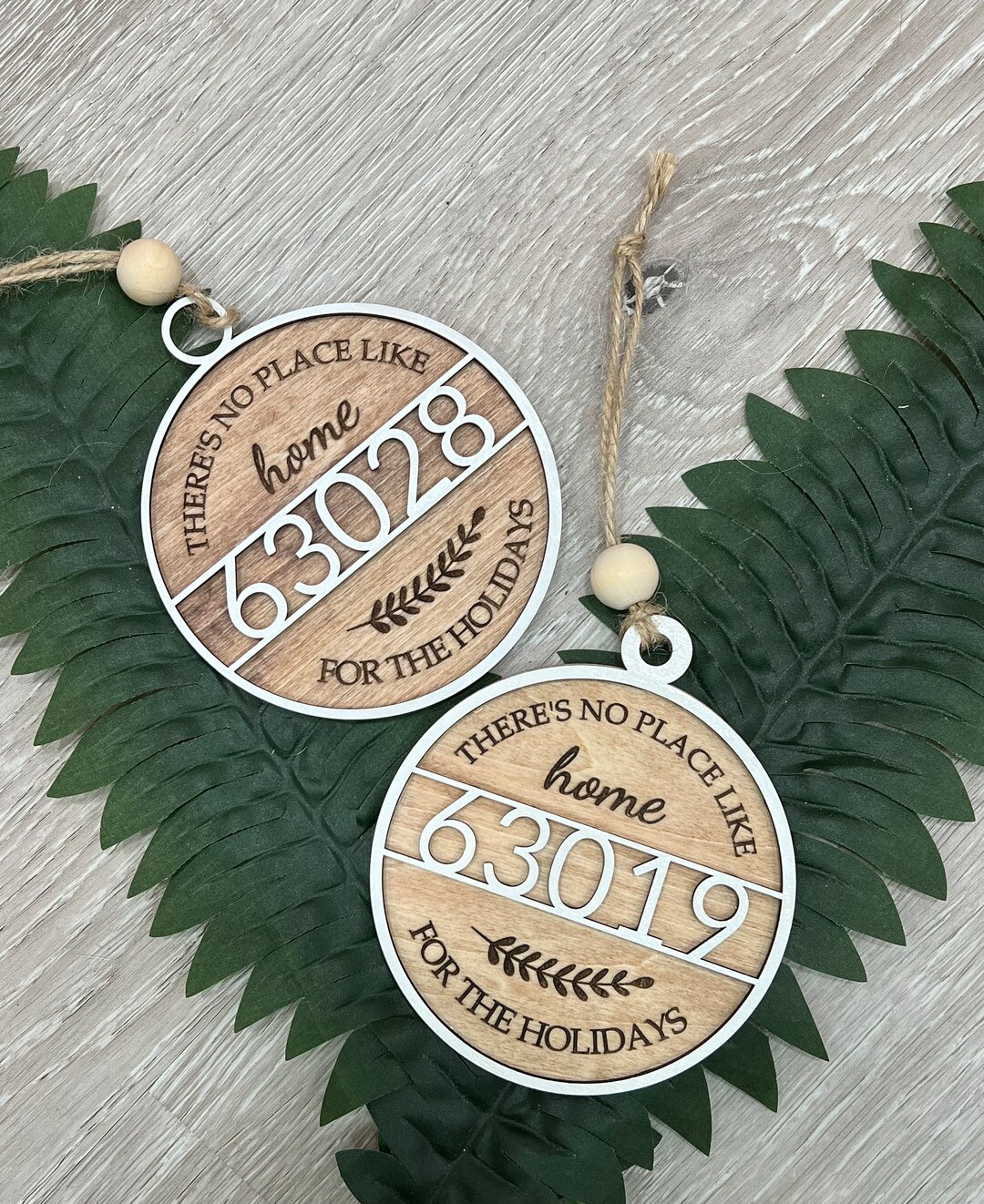 Personalized Wooden Zip Code Christmas Ornament. Theres No Place Like Home. Etsy