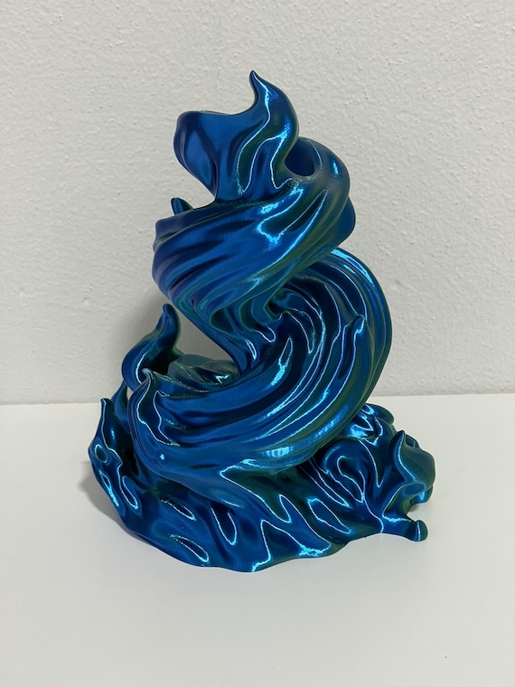 Water Elemental Dice Tower 3D Printed Spiral Dice Roller for DND and RPG Games