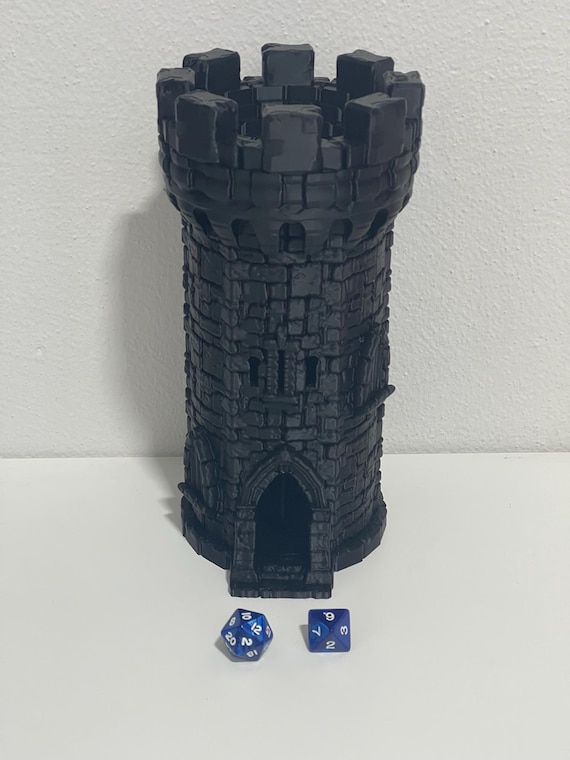 Castle Dice Tower Medieval Stone Style Dice Roller Dungeons and Dragons, Pathfinder - RPG Games