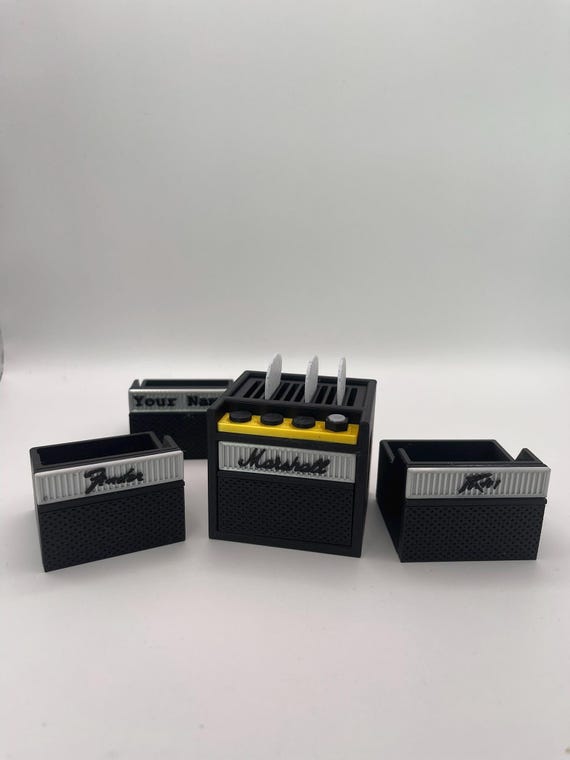 Personalized Guitar Amp Pick Holder | Custom Guitar Pick Storage | Guitar Player Gift | Musician Gift | Custom Amp With Name or Band Logo