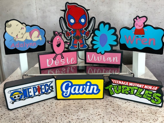Custom RGB LED Light Box: 3D Printed Name or Image, Remote Control