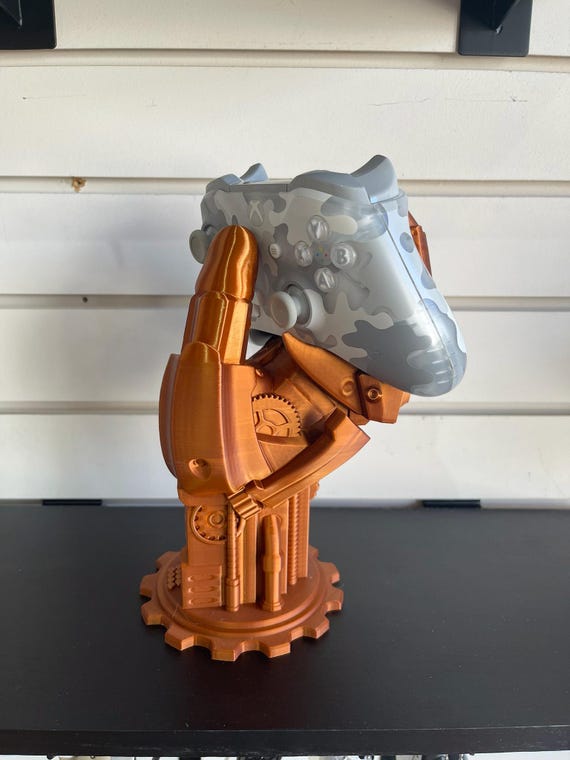 Copper Colored Robot Steampunk Style Hand Controller Stand - XBox or Playstation