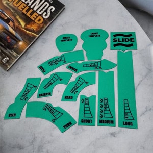 Dual Color 3d Printed Gaslands Template Set Post-Apocalyptic Mayhem